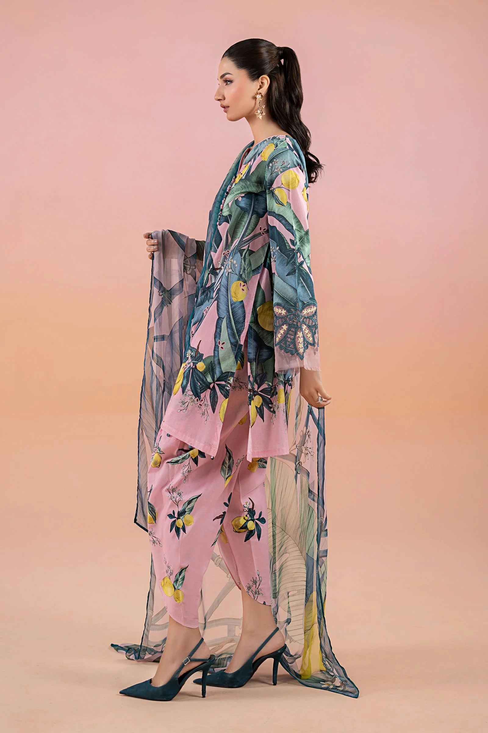 Maria B M Prints l Printed Lawn Pink Suit | MPS-2503-B