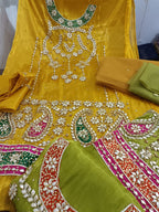 2pc Shisha Silk Gota work (silk shirt organza dupata)