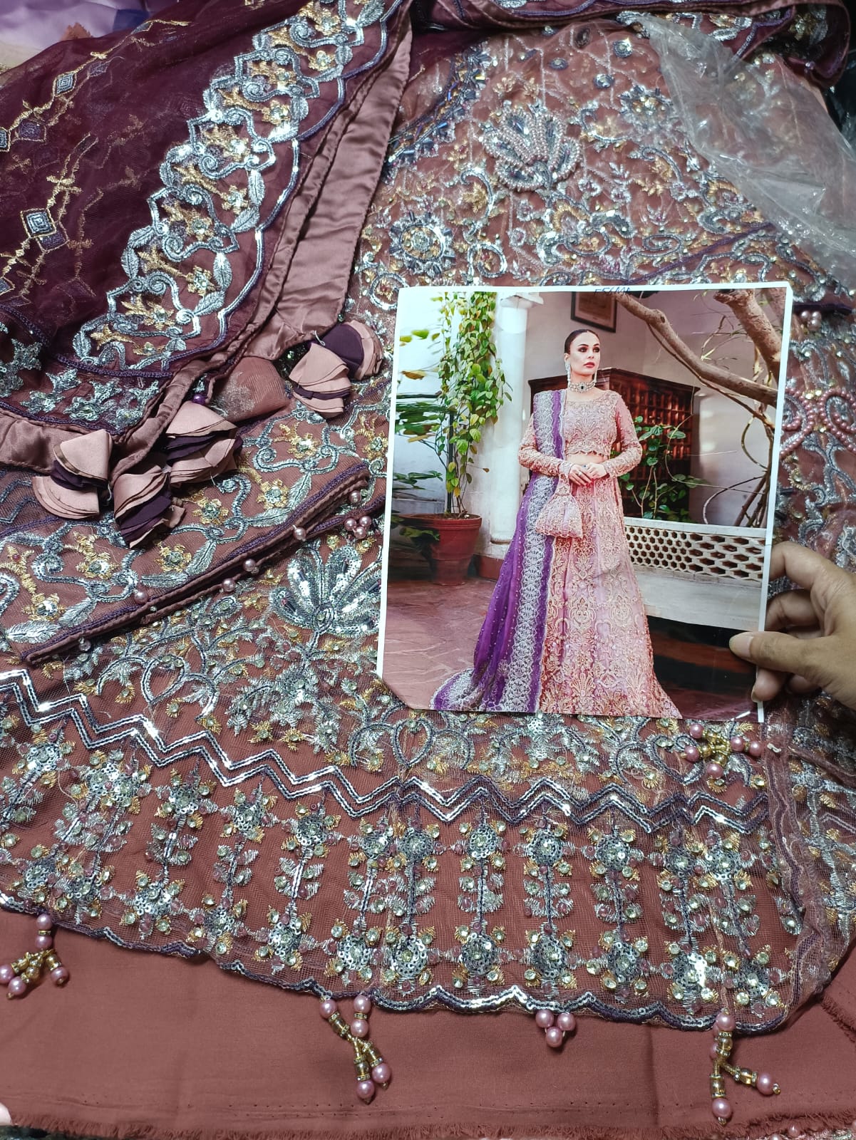Formal code By Mariab (same as original) Maxi heavy work (unstiched)