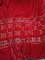 Pure Chaina Velvet Luxury Shawl wd stone nd cutwork