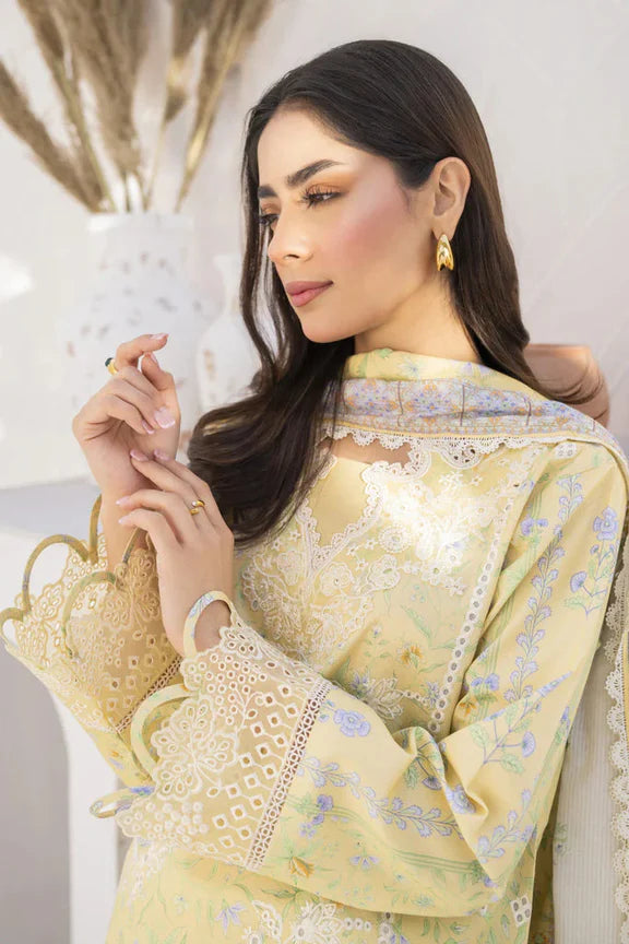 Baroque Yellow Digital Printed Lawn Collection