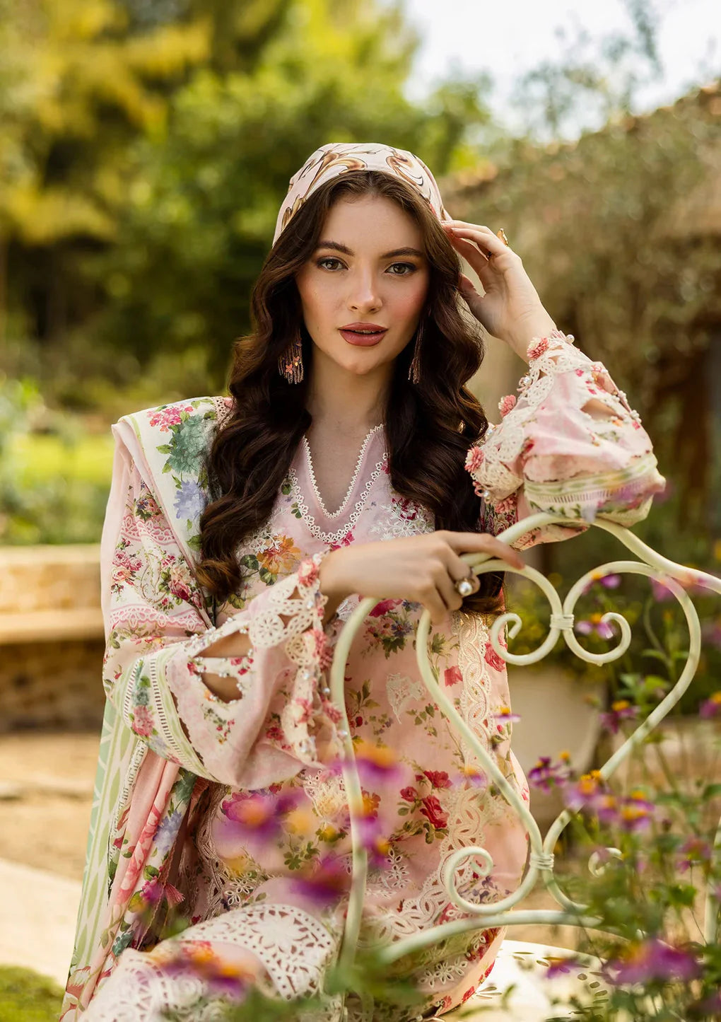 Elaf Premium Prints Chikankari Lawn Unstitched 3Pc Suit ELK-04B TRUE LOVE
