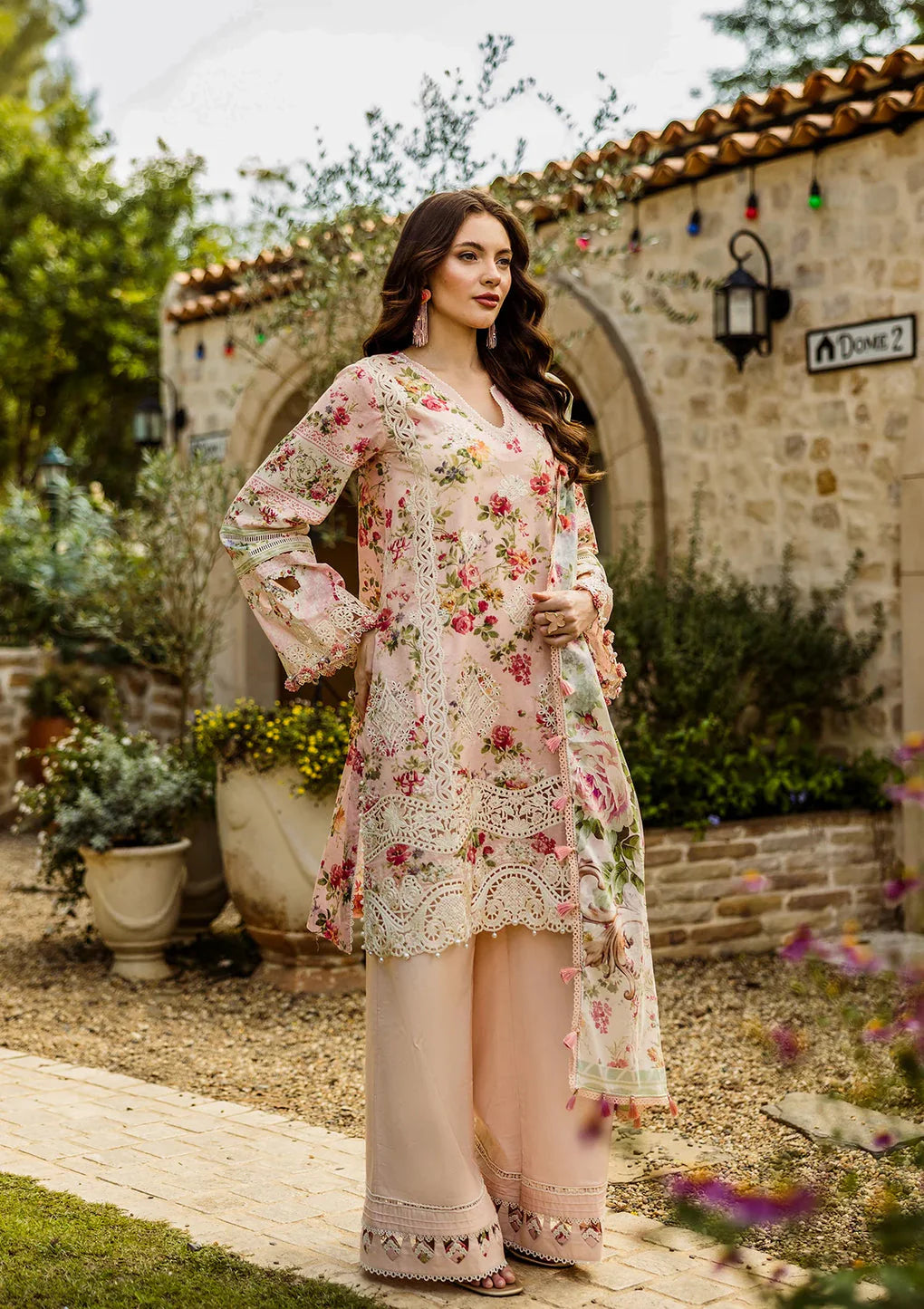 Elaf Premium Prints Chikankari Lawn Unstitched 3Pc Suit ELK-04B TRUE LOVE