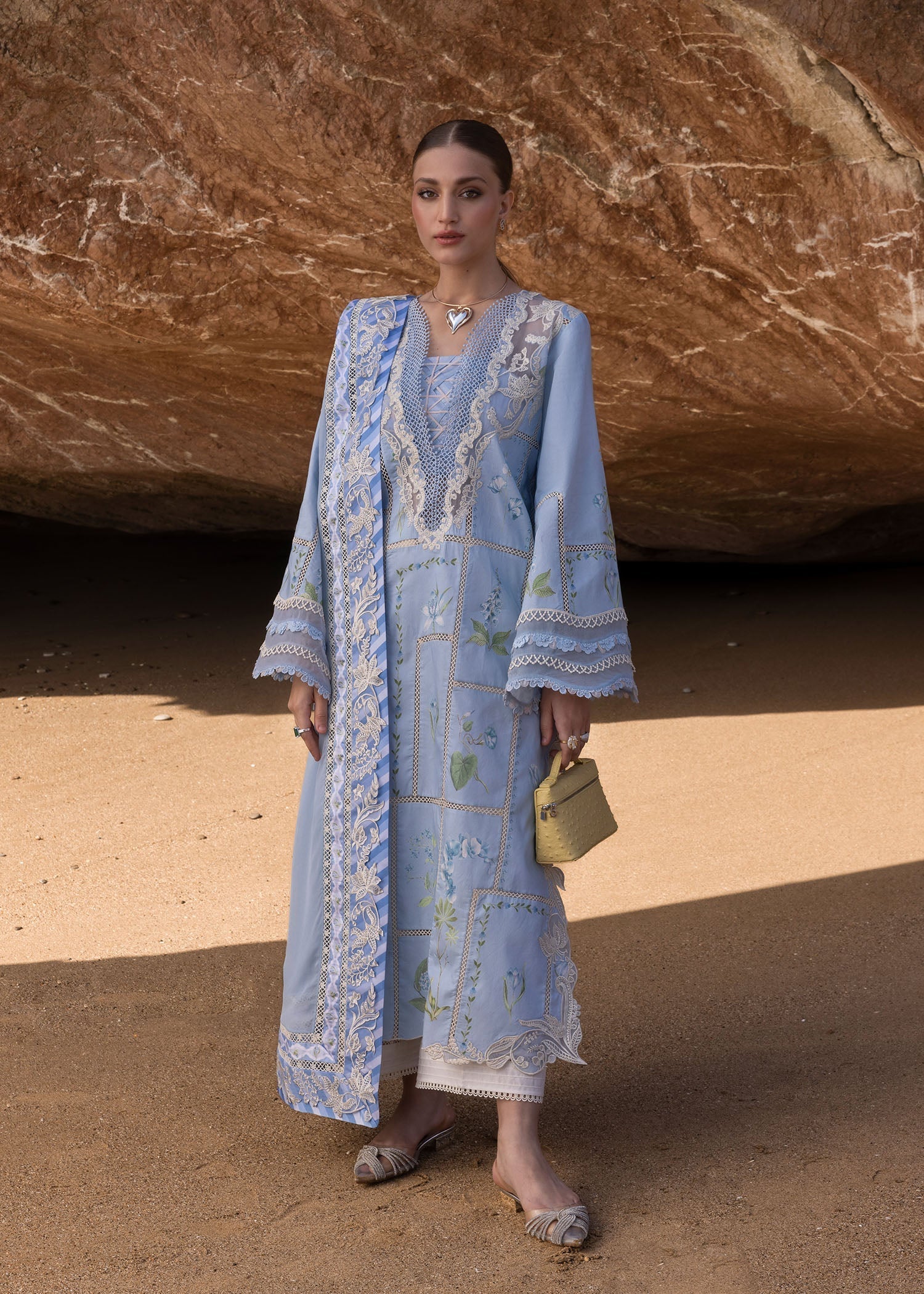 Flow by Crimson '25 | A Girl in the Garden D7-B | 3PC Embroidered Lawn Suit