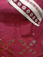 Dhanak marina 3pc ,cutwork daman wd pashmina velvet shwl