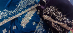 9000 Micro Velvet Luxury Collection 3pc(, shirt front back sleeves dupata embroidered wd plan velvet trouser)