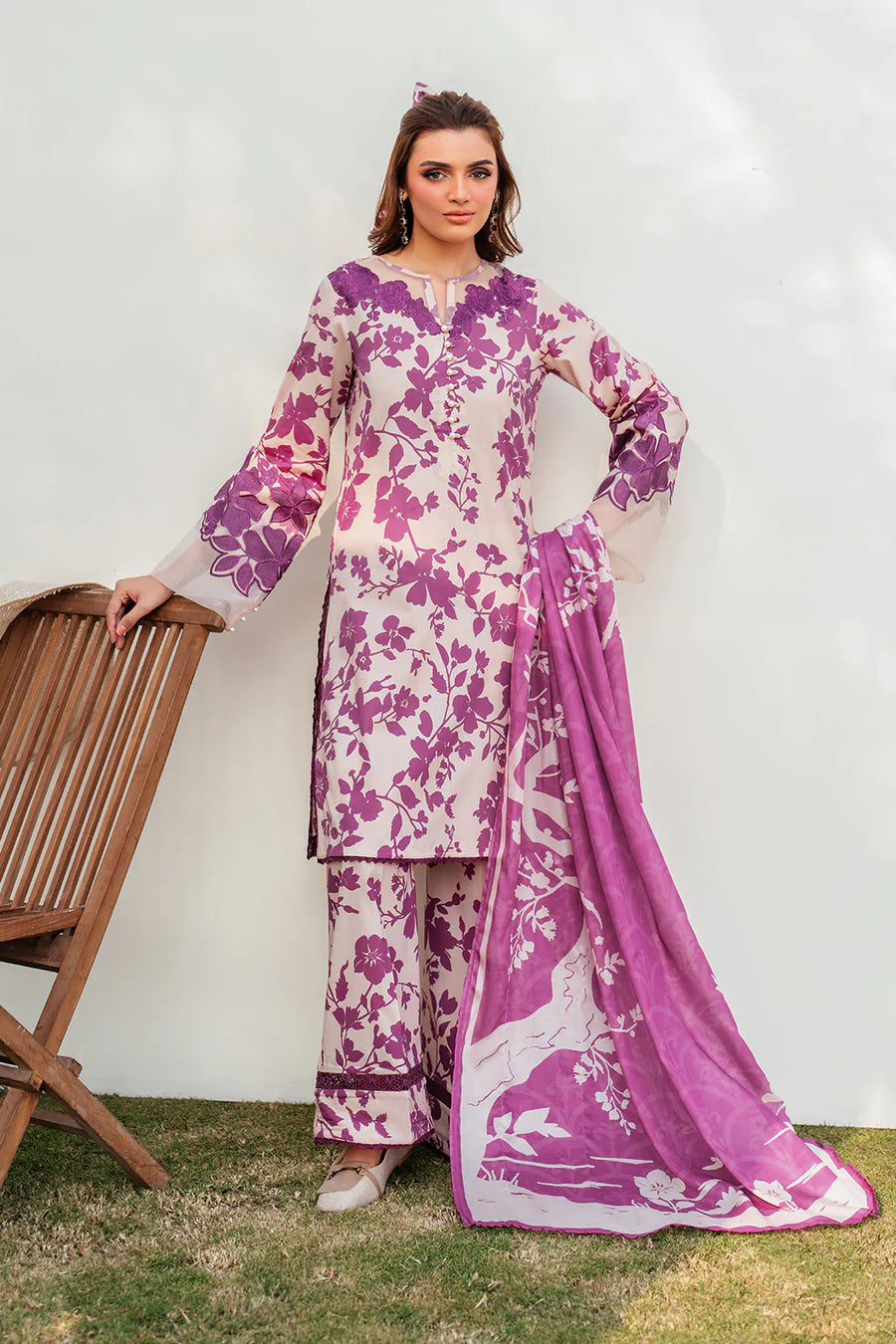 Iznik Lawn 3piece Unstitched Digital Printed Dress l UE-376