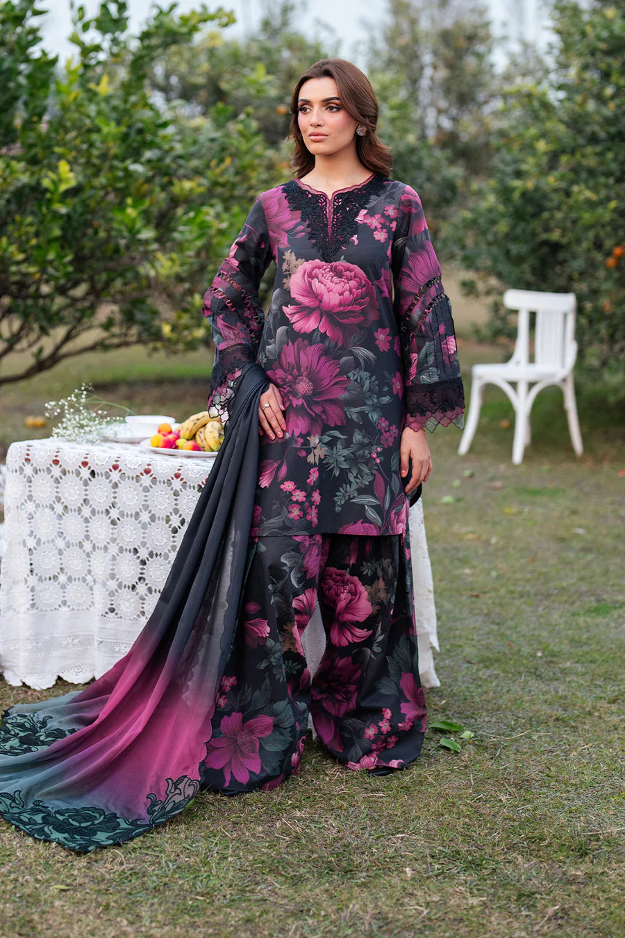 Iznik Lawn 3piece Unstitched Digital Printed Dress l UE-399