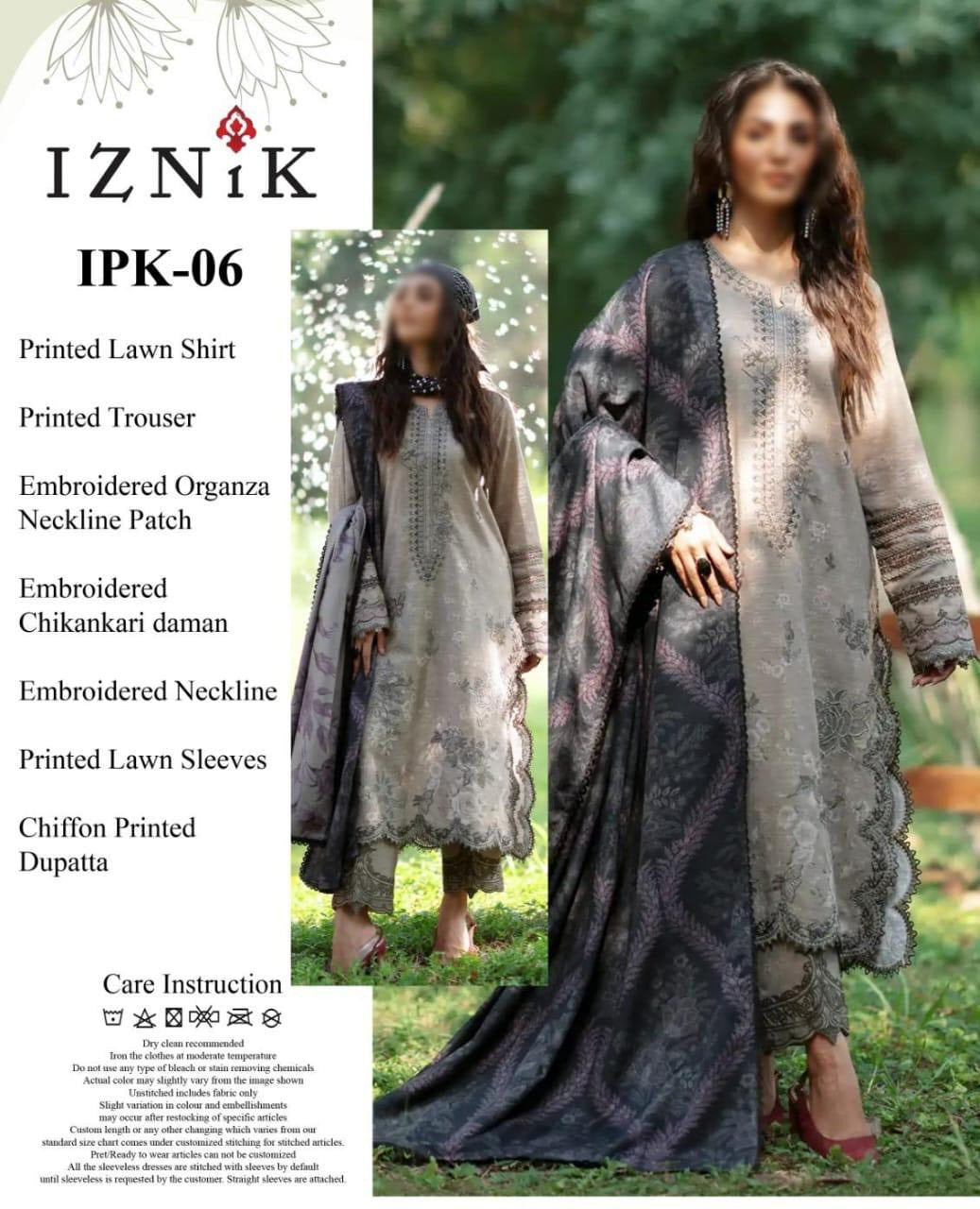 Iznik Festive Lawn Summer'25 - IPK-06 - TC-1234