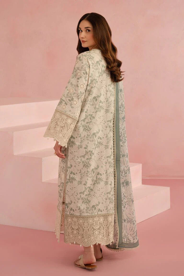 PREMIUM Embroided SCHIFFLI LAWN 3PC- Chiffon duppata #AYT25