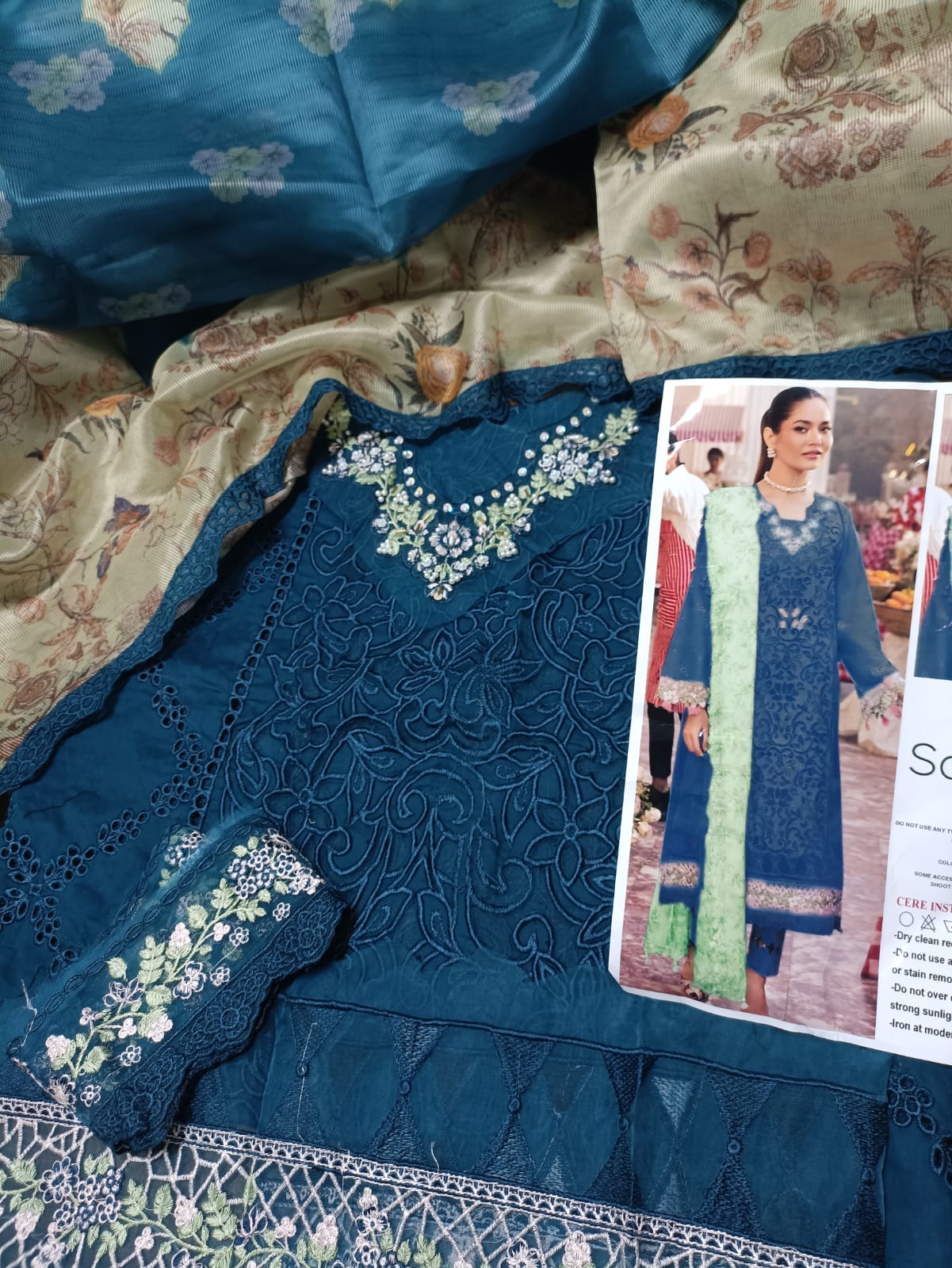 Sardinia 3Piece Pure Lawn Chickenkari Dress