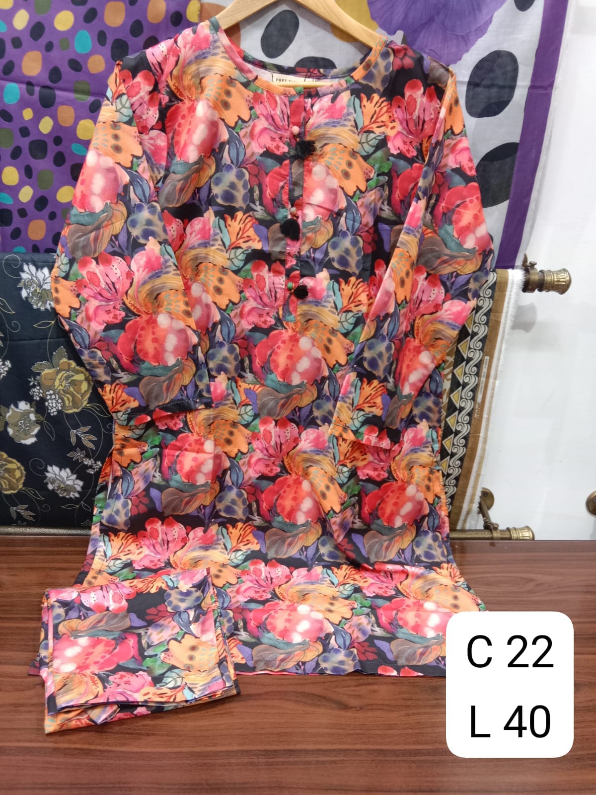 Stitched Lawn Ready to Wear Dress l  cordset by pret dairies,Poly cambric stuff