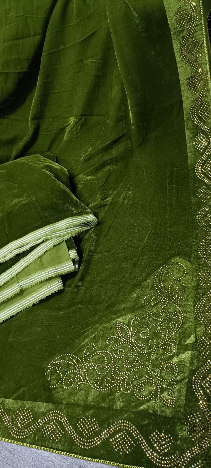 Chaina Velvet Luxury Shawl wd Stones