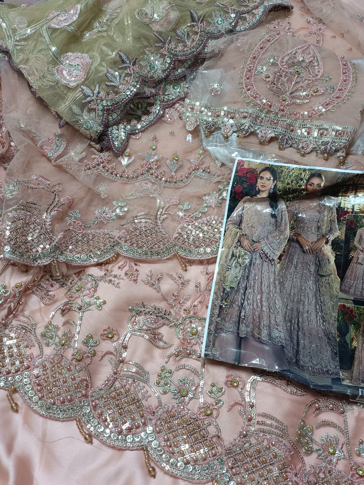 Formal code By Mariab (same as original) Maxi heavy work (unstiched)