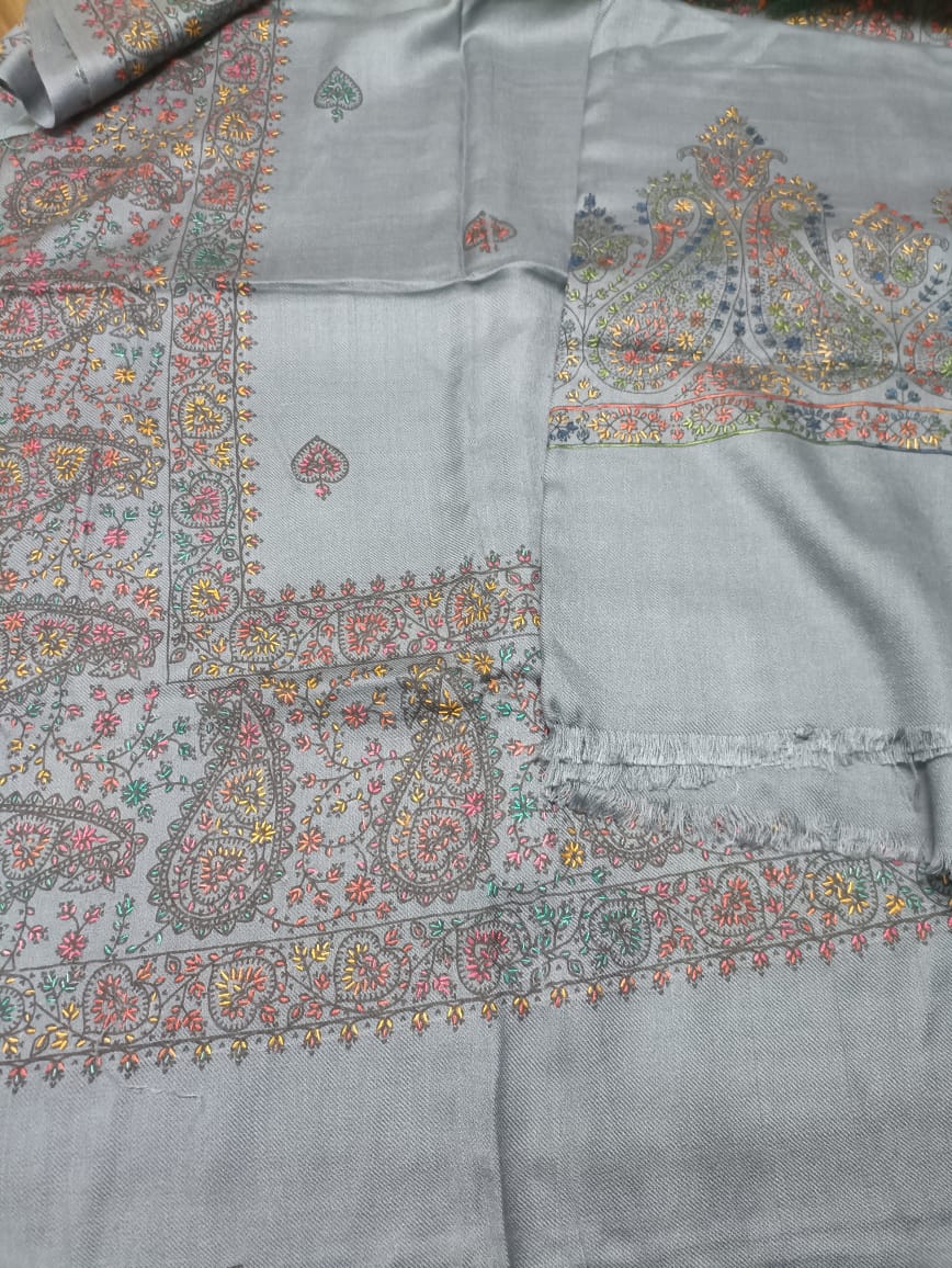 Pashmina Mini Shawl grey (Length 2 mtr , width 28_30 inches)