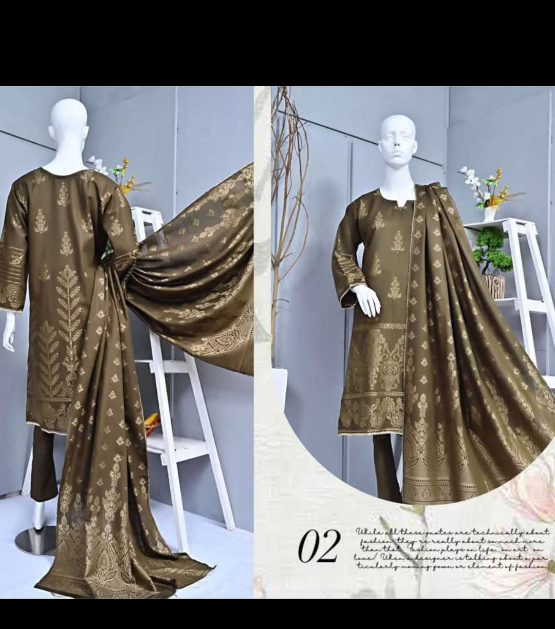 Khaddar 3pc by Cherry Brand