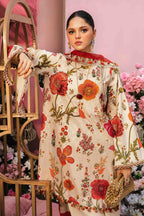 Mariab Lawn Unstitched Embroidered 3Pc wd Patches (same as orignal)